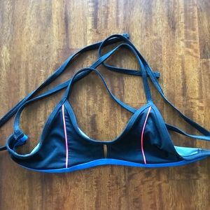 Tie back swim top